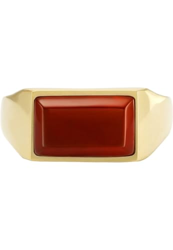 Fossil Herren-Siegelring All Stacked Up Achat rot, JF0460571012 von Fossil