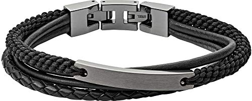 Fossil Armband Für Männer Vintage Casual, Innenlänge 180mm + 15mm Extender Gunmetal Edelstahlarmband, JF03185793 von Fossil