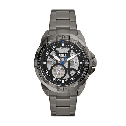 Fossil Bronson Herrenuhr, 44mm Automatikuhrwerk mit Edelstahl- oder Lederarmband von Fossil