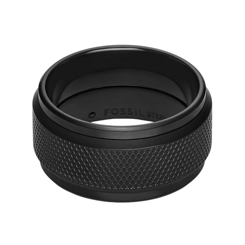 Fossil Herrenring Knox Spinner Edelstahl schwarz, JF048240018 von Fossil