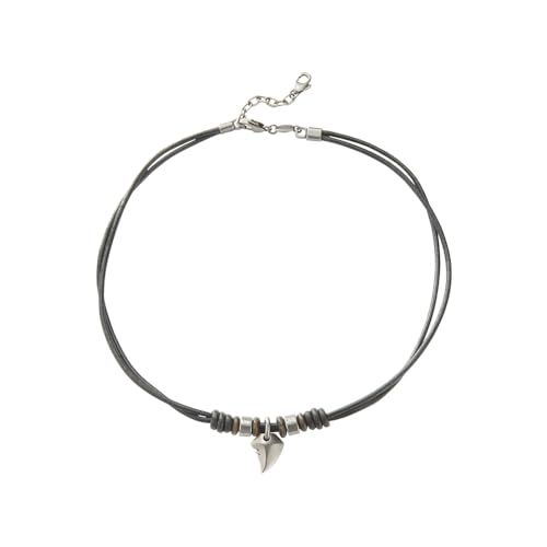 Fossil Herrenschmuck aus edelstahl, 42cm + 5cm Verlängerung, Anhänger: 15 x 13 mm von Fossil