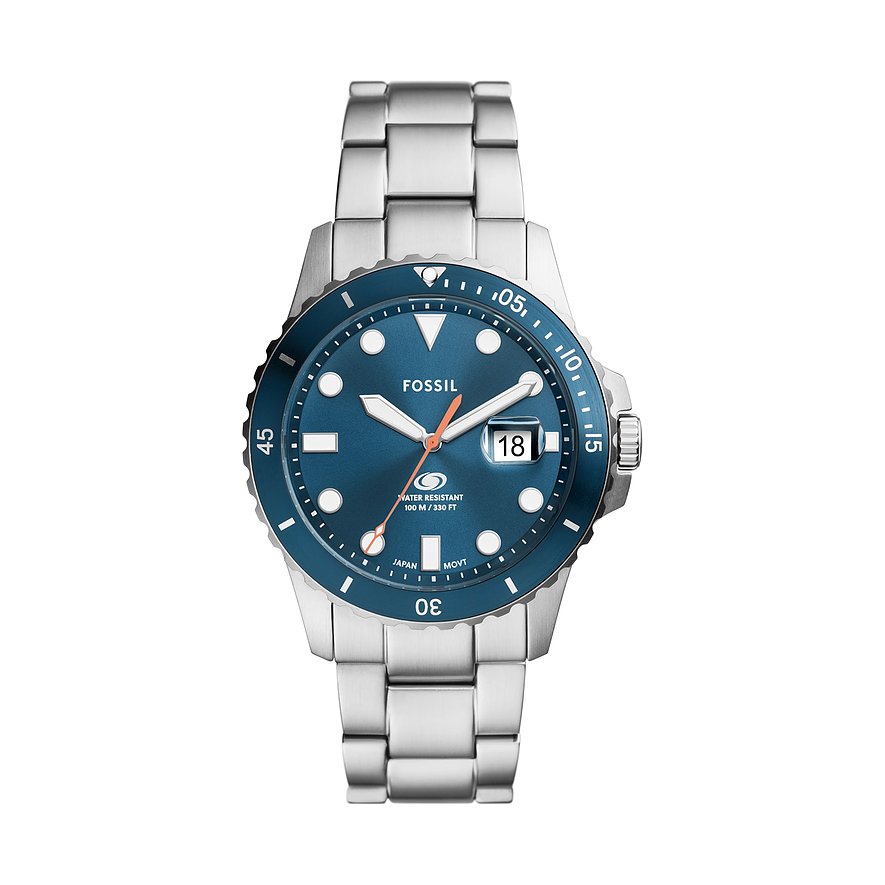 Fossil Herrenuhr FOSSIL BLUE DIVE FS6050 Edelstahl von Fossil