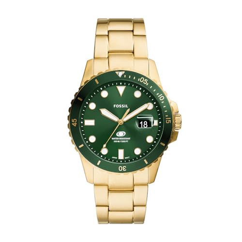 Fossil Blue uhr für Herren, Quarzwerk mit Edelstahl- oder Lederarmband, Gold-Ton, 42MM Fossil Blue uhr für Herren, Quarzwerk mit Edelstahl- oder Lederarmband, Gold-Ton, 42MM von Fossil