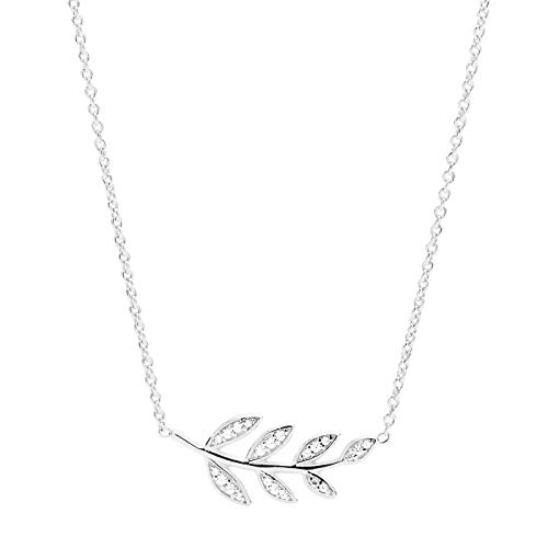 Fossil JFS00485040 Damen Collier olive branch Silber Weiß Zirkonia 46 cm Fossil JFS00485040 Damen Collier olive branch Silber Weiß Zirkonia 46 cm von FOSSIL