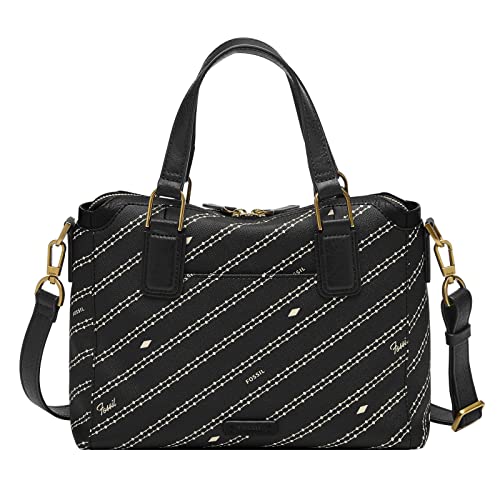 Fossil Jacqueline Satchel Black/Bone von Fossil