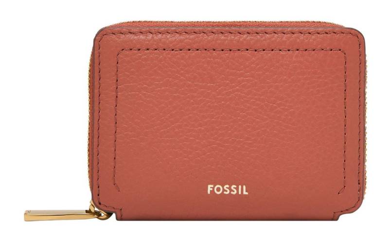 Fossil Kartenetui Zip Around Card Case RFID, aus echtem Leder mit RFID-Blocker Schutz von Fossil