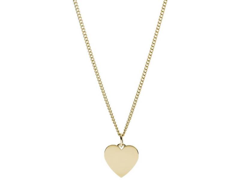 Fossil Kette mit Anhänger Kette Damen Drew Heart Edelstahl Goldfarben JF03080710 von Fossil