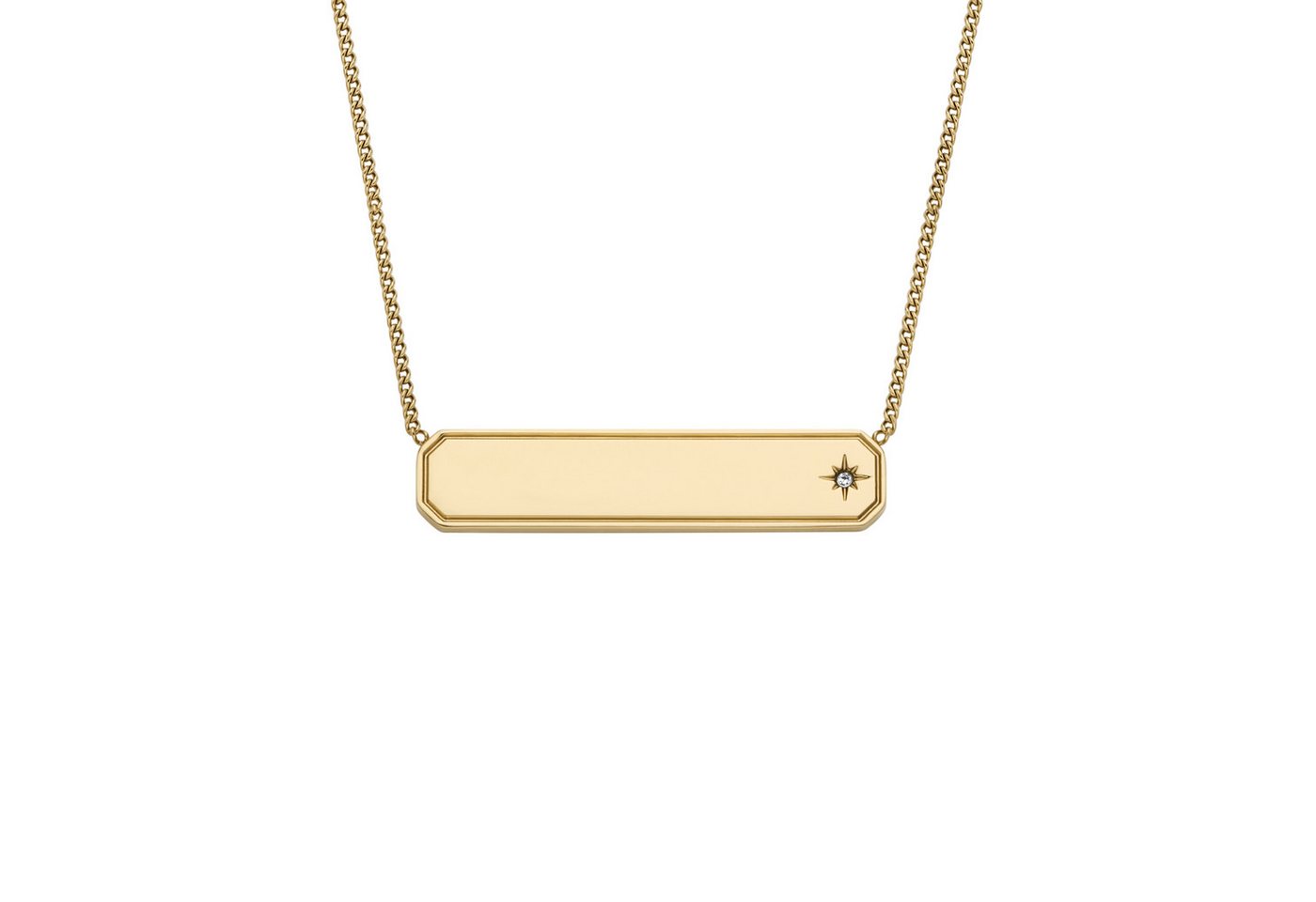 Fossil Kette mit Anhänger Schmuck Geschenk Edelstahl Halsschmuck SADIE, mit Glasstein Fossil Kette mit Anhänger Schmuck Geschenk Edelstahl Halsschmuck SADIE, mit Glasstein von Fossil
