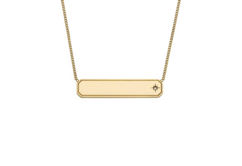 Fossil Kette mit Anhänger Schmuck Geschenk Edelstahl Halsschmuck SADIE, mit Glasstein Fossil Kette mit Anhänger Schmuck Geschenk Edelstahl Halsschmuck SADIE, mit Glasstein von Fossil