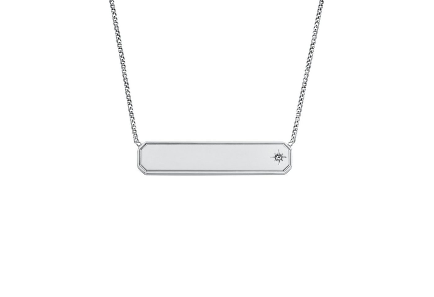 Fossil Kette mit Anhänger Schmuck Geschenk Edelstahl Halsschmuck SADIE, mit Glasstein von Fossil