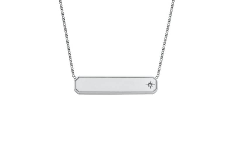 Fossil Kette mit Anhänger Schmuck Geschenk Edelstahl Halsschmuck SADIE, mit Glasstein von Fossil