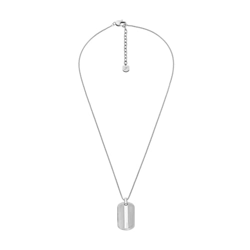 Fossil Knox Herren Silber-Ton Edelstahl Halskette, JF04882040 Fossil Knox Herren Silber-Ton Edelstahl Halskette, JF04882040 von Fossil
