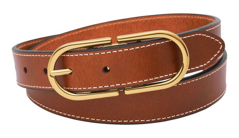 Fossil Ledergürtel Double D-Link Belt aus echtem Leder von Fossil