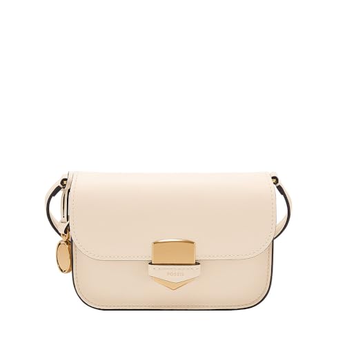 Fossil Lennox Leder oder Nylon Handtasche für Damen, Creme von FOSSIL