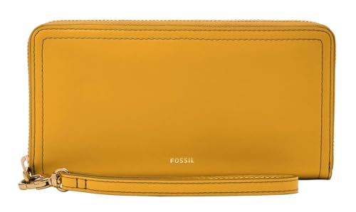 Fossil Logan RFID Zip Around Clutch Yellow von Fossil