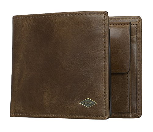 Fossil Geldbörse für Herren Ryan, Leder Bifold Dunkelbraun 11,4 cm L x 2,5 cm B x 9,5 cm H ML3736201 von Fossil