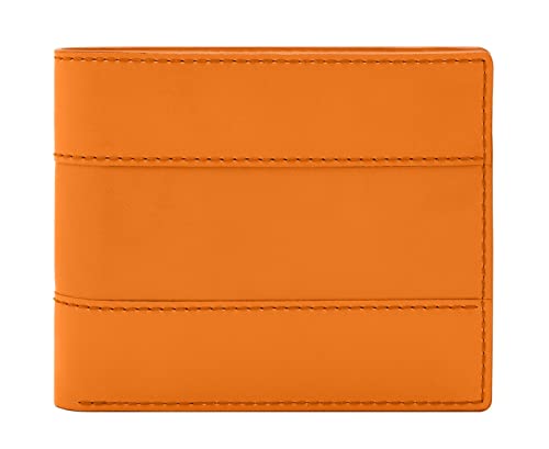 Fossil Brieftasche für Herren Everett, Leder Brieftasche MEDIUM ORANGE L 11,4 cm, B 2,5 cm, H 9,5 cm ML4400810 von Fossil