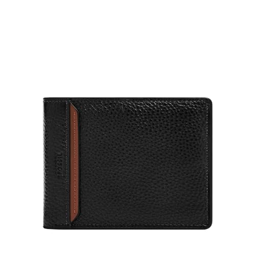 Fossil Men's Huntington Bi-Fold Wallet, Black von FOSSIL
