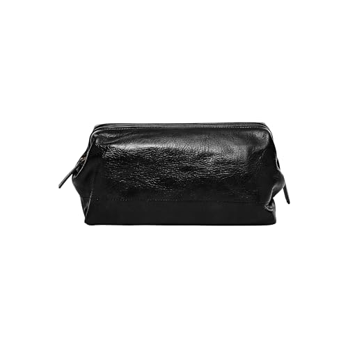 Fossil Geschenk für Männer Reise, Leder Rasierset schwarz 26,7 cm L x 14,6 cm B x 15,3 cm H MLG0724001 von Fossil