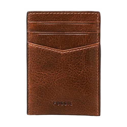 Fossil Geldbörse für Herren Andrew, LederKartenetui cognac 7,2 cm L x 0,5 cm B x 10 cm H ML4173222 von FOSSIL
