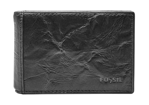 Fossil Geldbörse für Herren Neel, Leder Bifold schwarz 10,16 cm L x 1,27 cm B x 6,99 cm H ML3887001 von Fossil