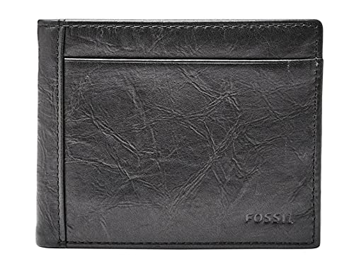 Fossil Geldbörse für Herren Neel, Leder Bifold schwarz 11,43 cm L x 1,9 cm B x 8,89 cm H ML3899001 von Fossil