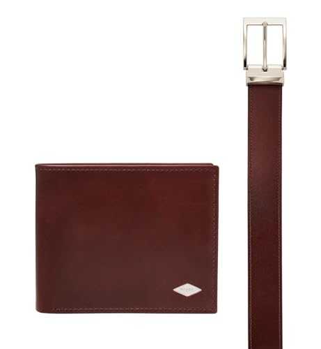 Fossil Geschenk für Männer Ryan, Leder/Zinklegierung GeschenkSet cognac 10,8 cm L x 2,6 cm B x 9,6 cm H MLG0720222 von Fossil