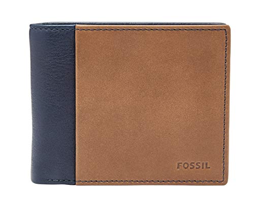 Fossil Geldbörse für Herren Ward, Leder Bifold Navy 11,43 cm L x 1,9 cm B x 8,89 cm H ML3918400 von Fossil