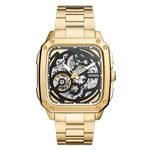 Fossil Montre automatique Inscription en Acier Dore von Fossil