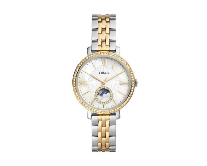Fossil Multifunktionsuhr ES5166 Damen-Uhr Jacqueline Multifunktion Quarz Edelstahl-Armband von Fossil