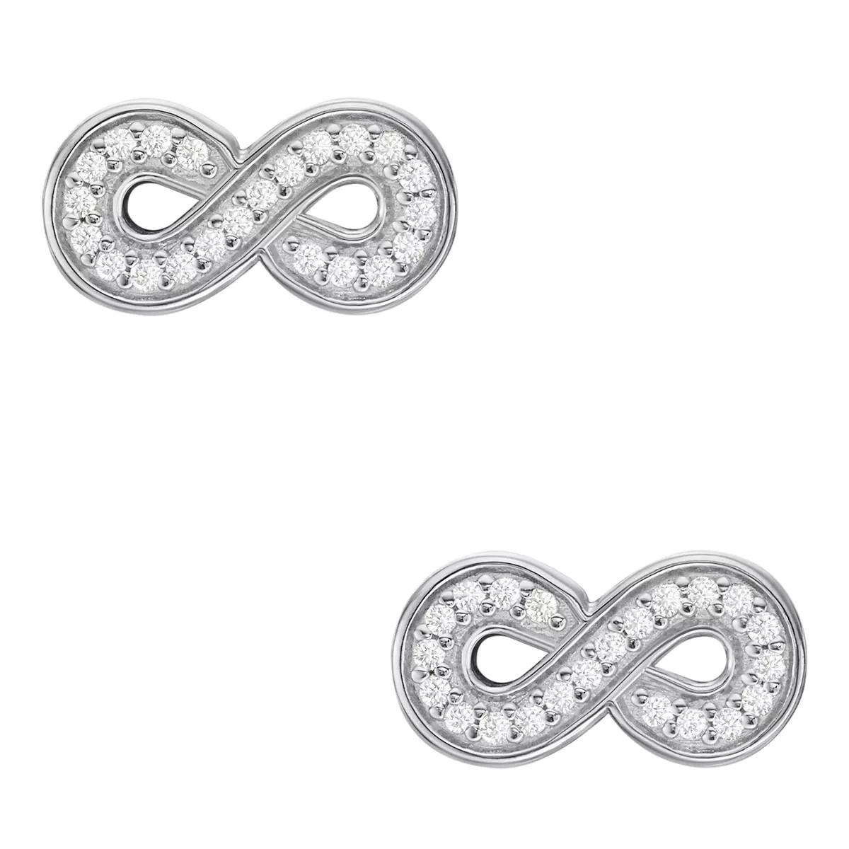 Fossil Ohrringe - Infinity Sterling Silver Stud Earrings - Gr. unisize - in Silber - für Damen von Fossil