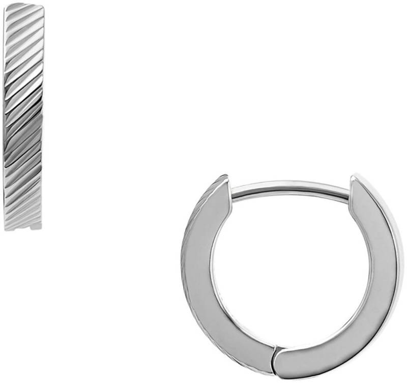 Fossil Paar Creolen Schmuck Geschenk Edelstahl Ohrringe Harlow Linear Texture von Fossil