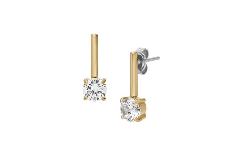 Fossil Paar Ohrhänger Schmuck Geschenk Edelstahl Ohrringe ELLIS, mit Zirkonia (synth) von Fossil