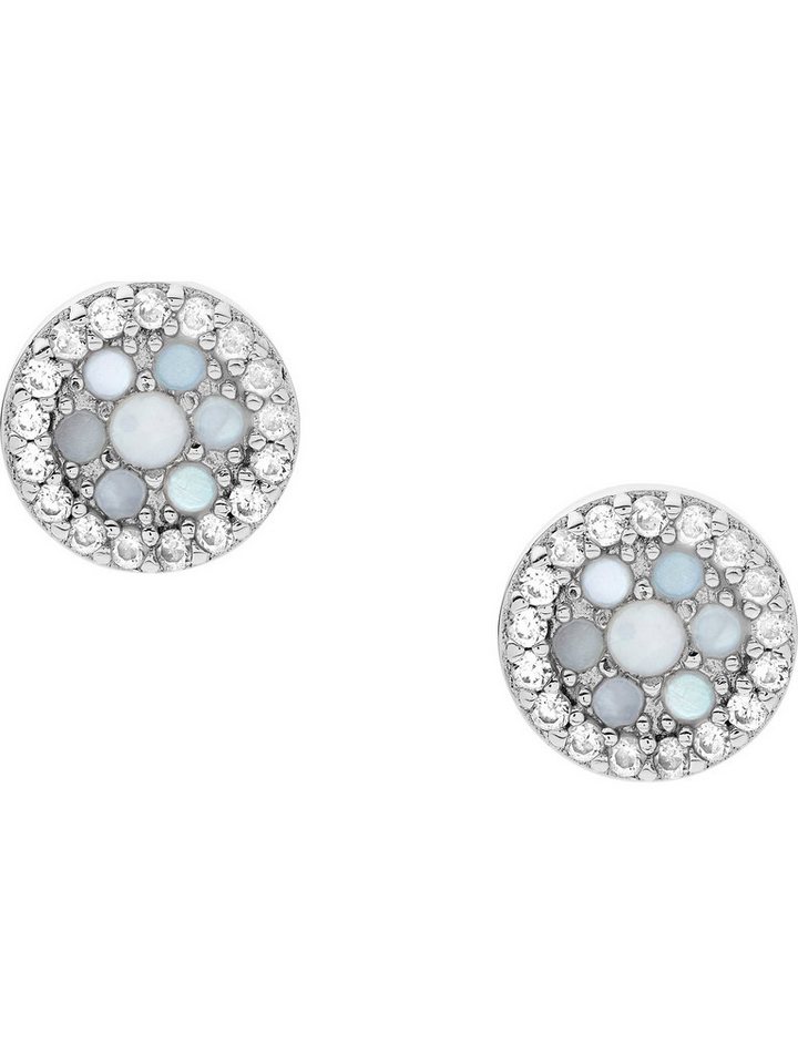 Fossil Paar Ohrstecker Fossil Damen-Ohrstecker 925er Silber Perlmutt, Damenschmuck von Fossil