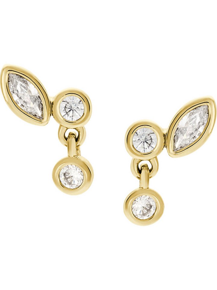 Fossil Paar Ohrstecker Fossil Damen-Ohrstecker Metall Glasstein, Ellis von Fossil