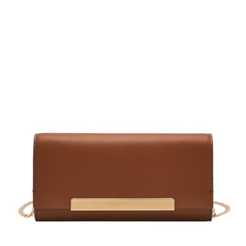 Fossil Penrose Handtasche aus Leder, Baumwolle oder Polyester für Damen, Braun und Gold von FOSSIL