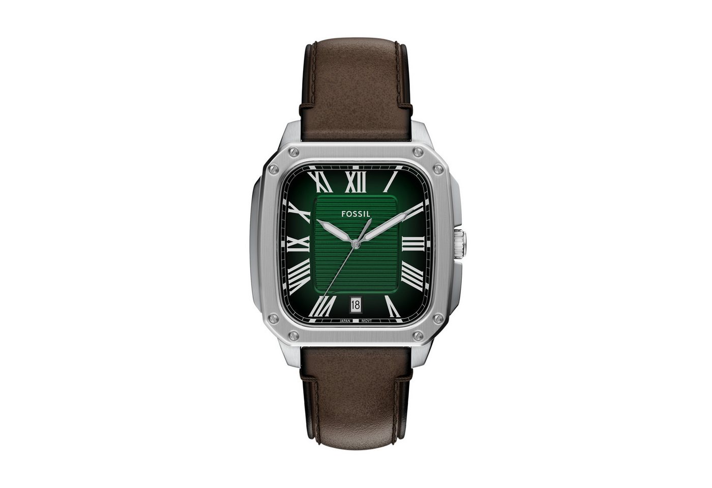 Fossil Quarzuhr CROSBY FS6150, Armbanduhr, Herrenuhr, Lederarmband, analog, Tag von Fossil