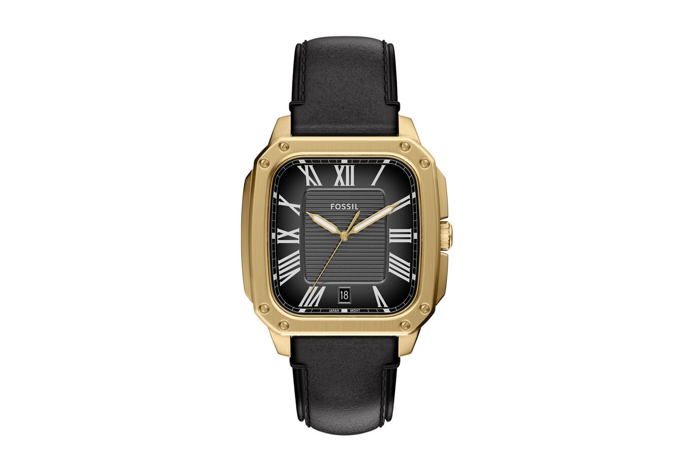 Fossil Quarzuhr CROSBY FS6151, Armbanduhr, Herrenuhr, Lederarmband, analog, Tag von Fossil