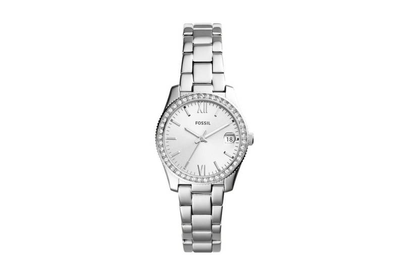 Fossil Quarzuhr ES4317 Damen-Uhr Scalette Analog Quarz mit Edelstahl-Band von Fossil