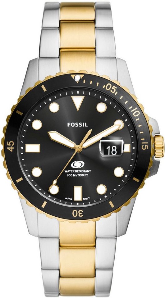 Fossil Quarzuhr FOSSIL BLUE DIVE, FS6031, Armbanduhr, Herrenuhr, Datum, analog von Fossil