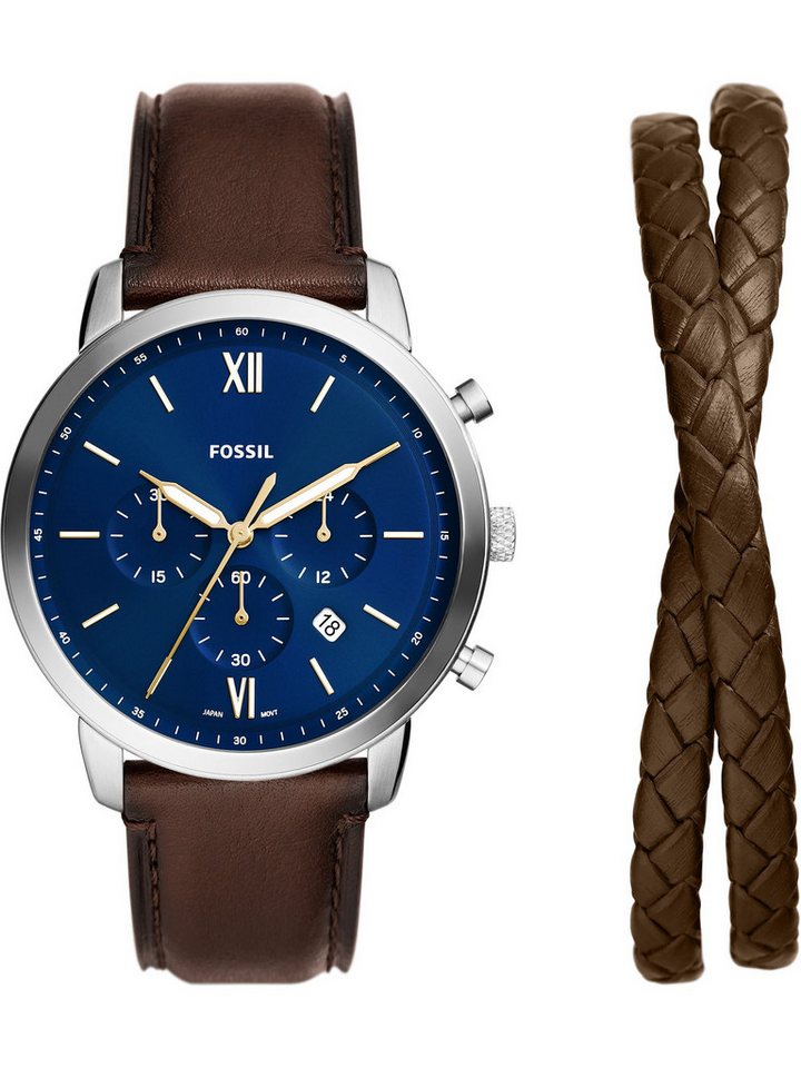 Fossil Quarzuhr Fossil Herren-Uhren-Sets Analog Quarz von Fossil