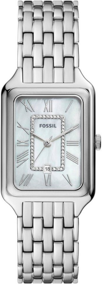 Fossil Quarzuhr RAQUEL, ES5306, Armbanduhr, Damenuhr, Datum, analog von Fossil