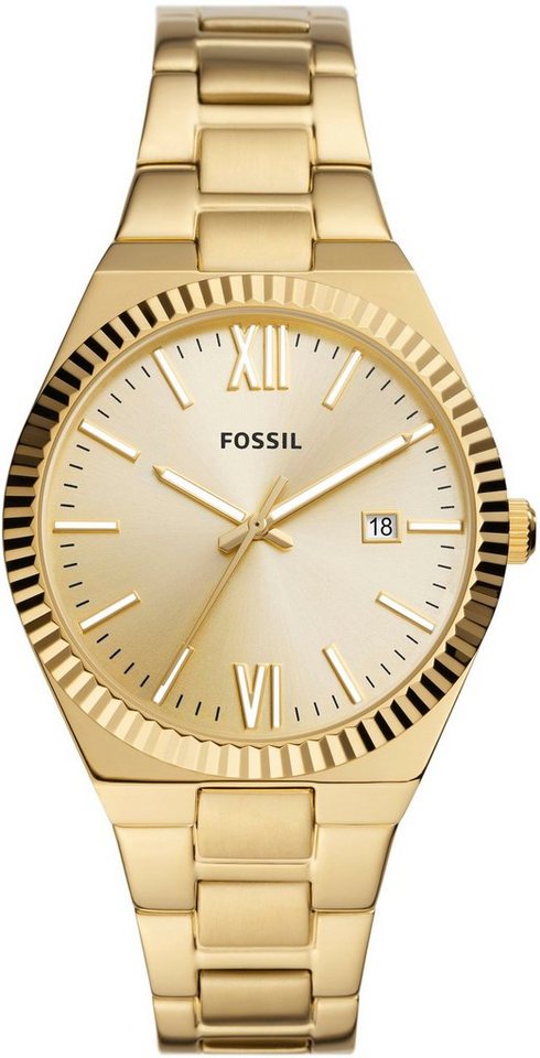 Fossil Quarzuhr SCARLETTE, ES5299, Armbanduhr, Damenuhr, Datum, analog von Fossil