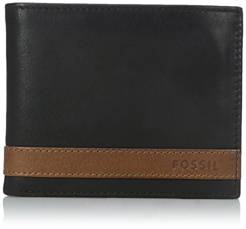 Fossil Herren Flip Id Bifold Reisezubehör-Faltbare Brieftasche, Quinn Black, Einheitsgröße von Fossil