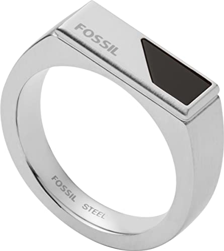 Fossil Ring Für Frauen Kleid, Länge: 17.5mm, Breite: 5.3mm Silber Edelstahl Ring, JF03930040 von Fossil