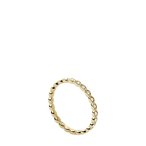 Fossil Ring Für Frauen Vintage Iconic, Höhe: 1,9mm Gold-Edelstahl-Ring, JF03749710 von Fossil
