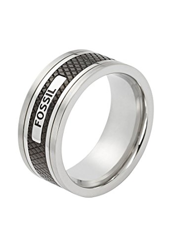 Fossil Ring Für Männer, Schwarzer Edelstahlring, JF00888040 von Fossil