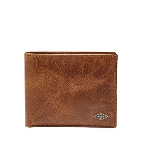 Fossil Ryan RFID-blockierendes Leder Bifold Wallet für Herren, Braun Passcase, Einheitsgröße von Fossil