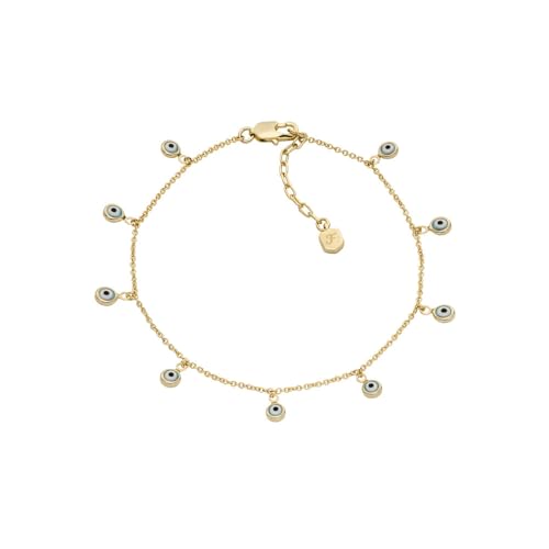 Fossil Sutton Damen Gold-Ton Messing Fußkettchen, JA7285710 Fossil Sutton Damen Gold-Ton Messing Fußkettchen, JA7285710 von Fossil