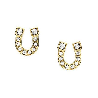 Fossil Damen Ohrringe aus goldfarbenem Edelstahl mit Pfosten-/Bolzenverschluss von Fossil